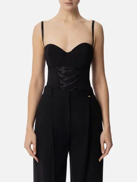 Блуза Elisabetta Franchi чорна