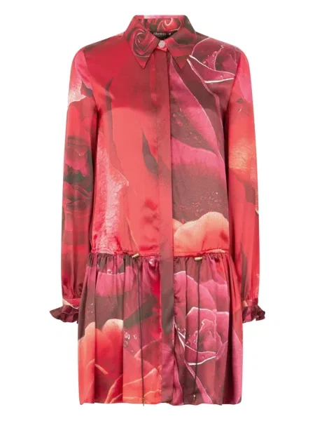 Rochie mini Roberto Cavalli cu imagine roșu