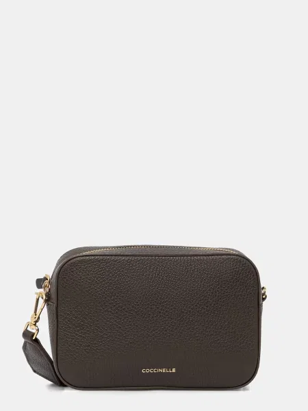Coccinelle geantă crossbody pentru femei din piele verde