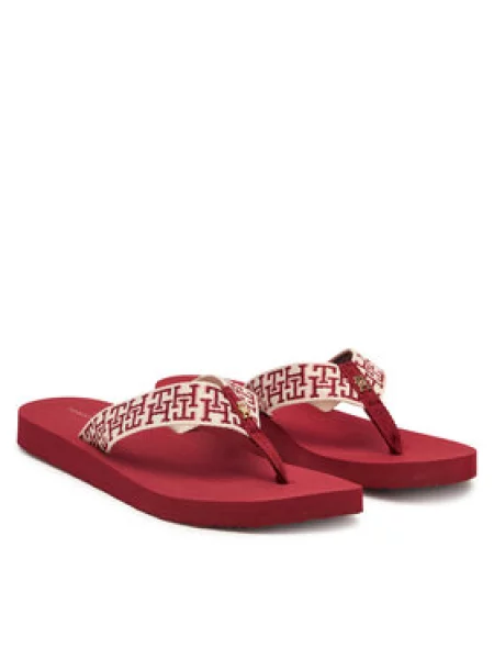 Tommy Hilfiger Šlepetės per pirštą Corportate Sandal raudona