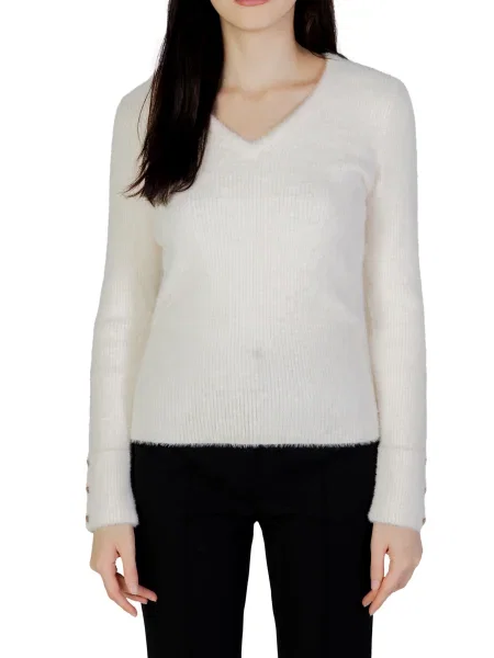Pulover Morgan De Toi cu decolteu în V alb