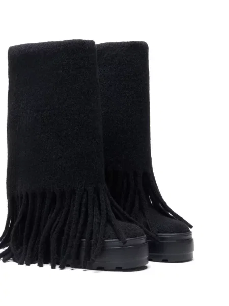 Вълнени боти Casadei с ресни черно