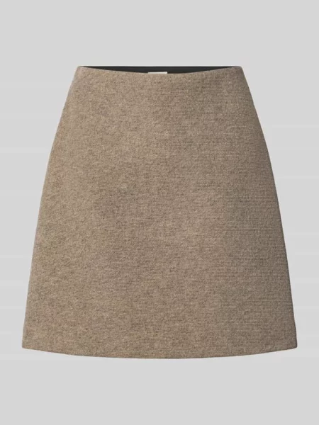 Spódnica mini z elastycznym pasem model WOLCA' Ichi beżowa