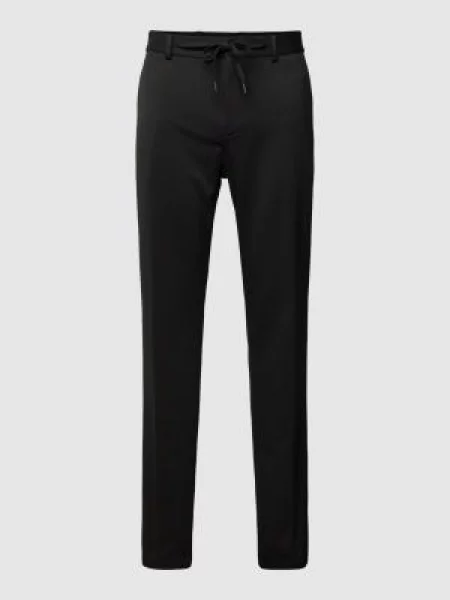 Spodnie z elastycznym pasem i tunelem model ‘JOGGSUIT’ S.oliver Black Label czarne