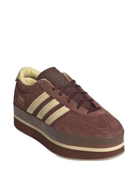 Hanorac cu glugă Adidas de costum maro