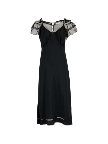 Rochie midi Rabanne plasă negru