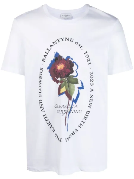 Tricou Ballantyne cu imagine alb