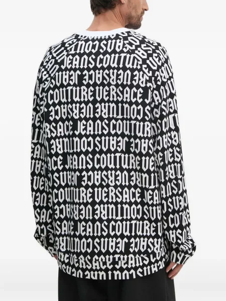 Hanorac Versace Jeans Couture cu imagine negru