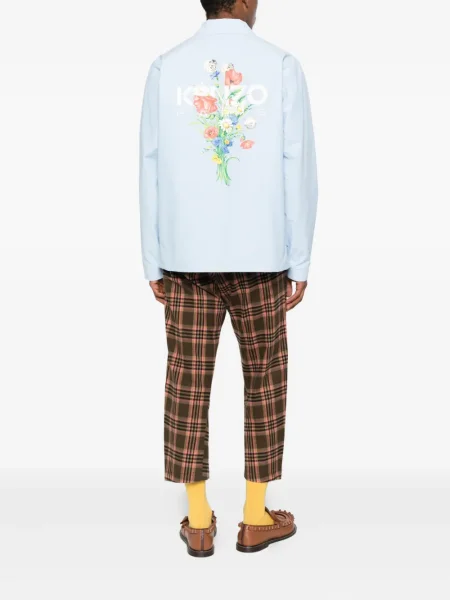 Cămașă Kenzo cu model floral cu imagine albastru