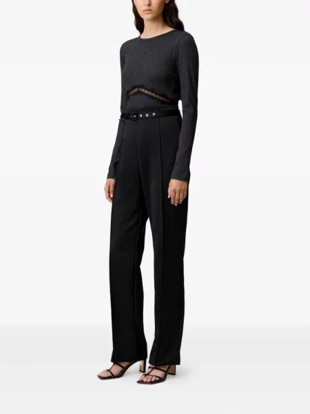 Spodnie Claudie Pierlot z rozcieciem czarne