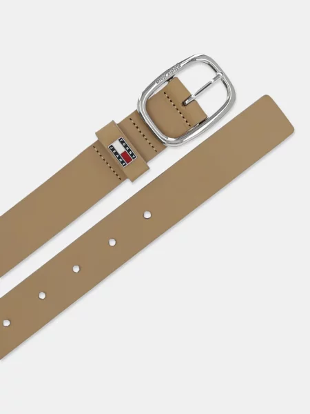 Tommy Jeans pas usnjeni bež