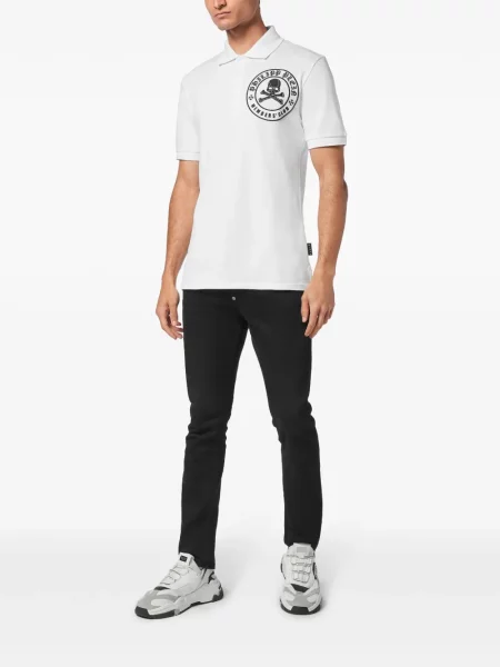 Поло тениска Philipp Plein бяло