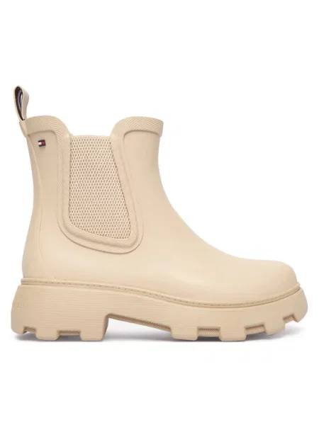 Tommy Hilfiger Γαλότσες Flag Cleated μπεζ