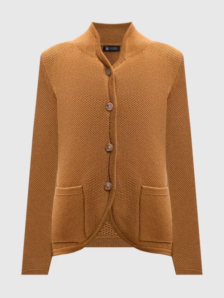 Кардиган з кашеміру з логотипом Colombo коричневий