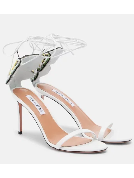 Sandale Aquazzura din piele alb
