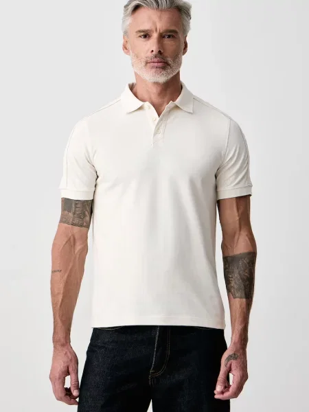 Tricou polo Guess bej