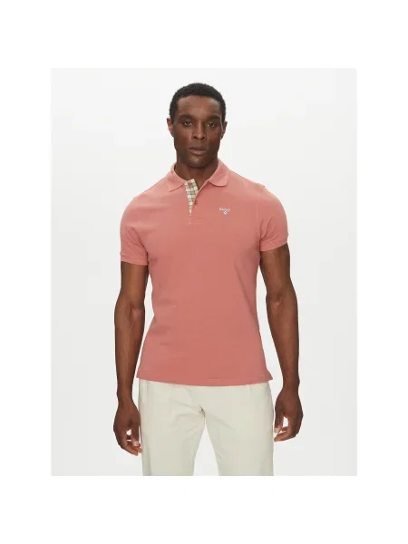 Barbour Pólóing Tartan Regular Fit rózsaszín
