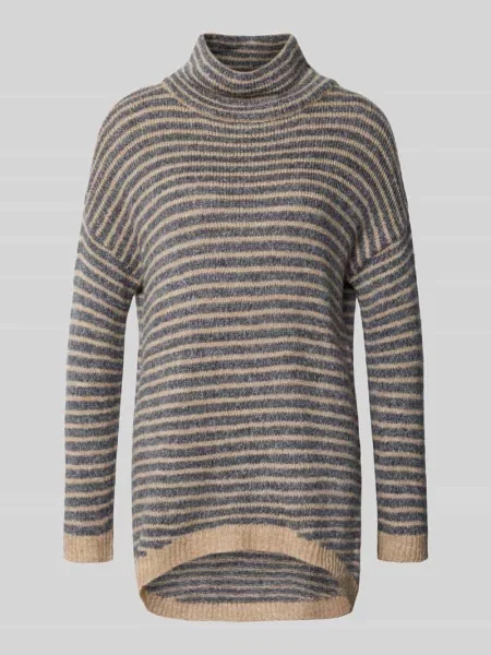 Sweter z dzianiny o kroju oversized z prążkowanymi wykończeniami Apricot