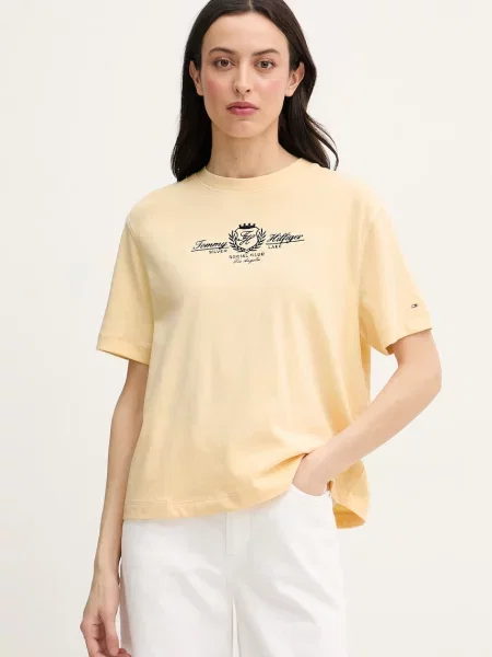 Tommy Hilfiger tricou de damă din galben