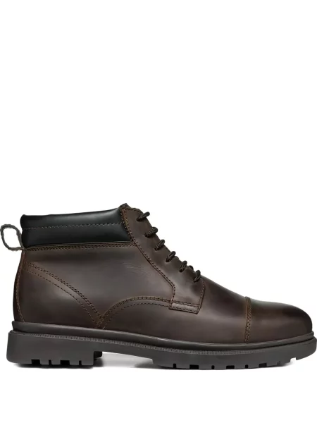 Botine Geox cu șireturi din dantelă maro