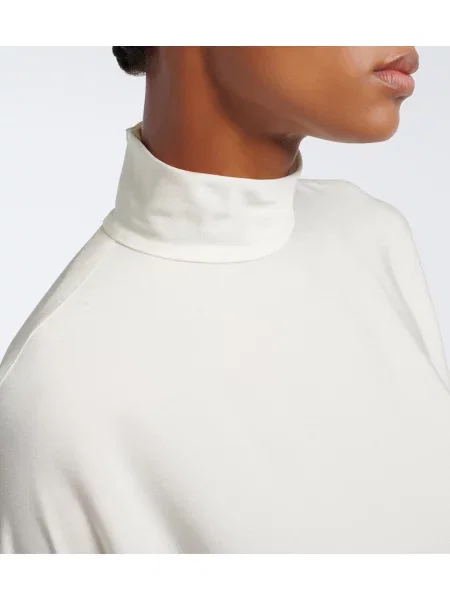 Top Alaïa asimetric alb