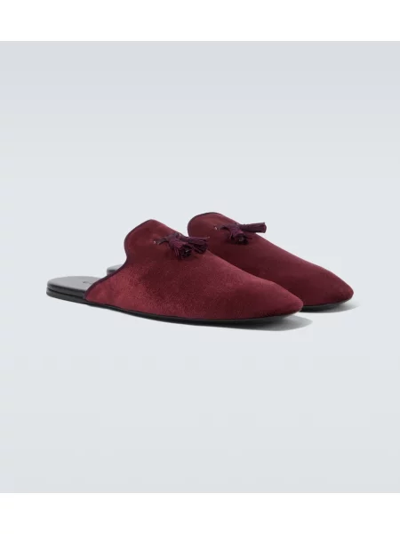 Papuci tip mules Gucci de catifea