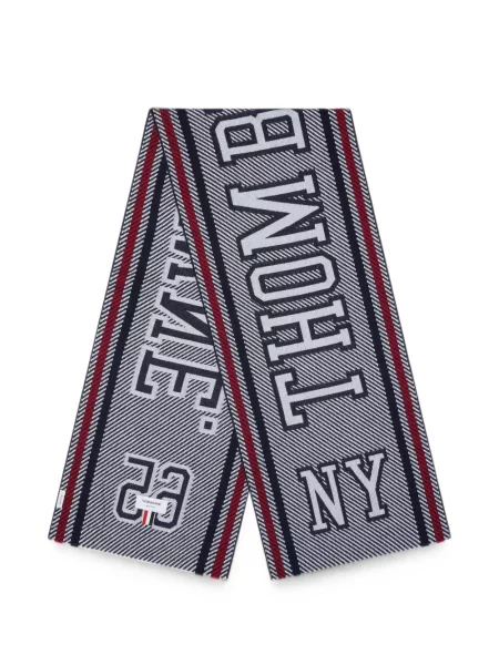Fular Thom Browne de lână gri