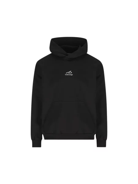 Hanorac cu glugă Balenciaga cu imagine negru