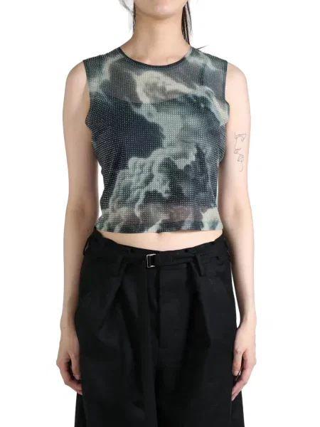 Top Alexander Wang transparente negru