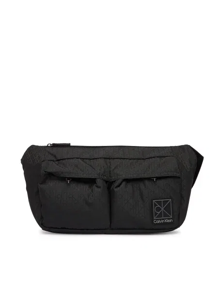 Ľadvinka Calvin Klein Utility Emblem Sling Waistbag čierna