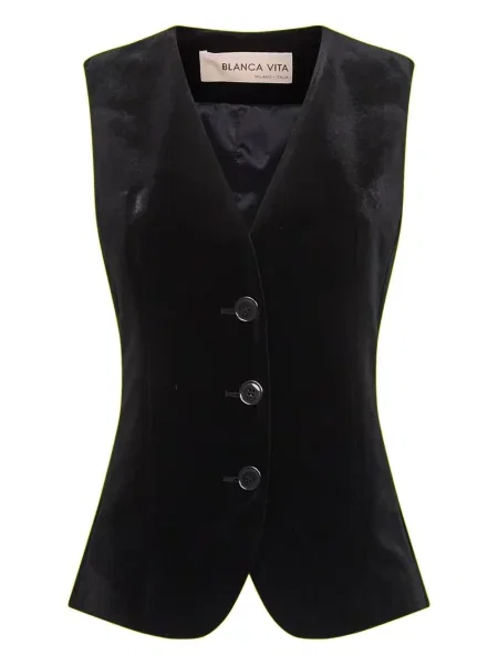 Vestă Blanca Vita de catifea negru