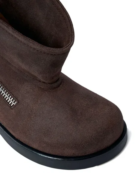 Cizme scurte Jw Anderson din piele de căprioară maro