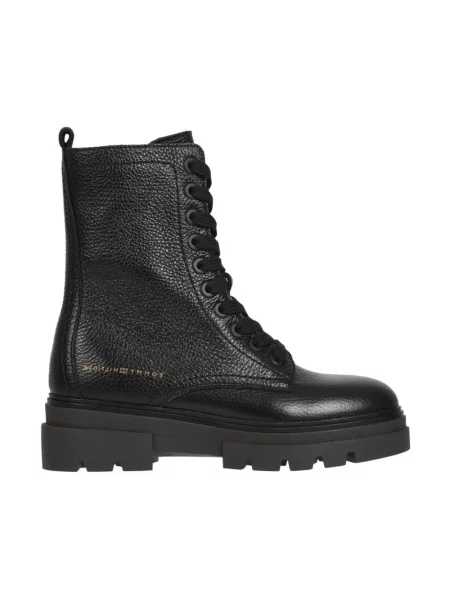 Botki Tommy Hilfiger skórzane czarne