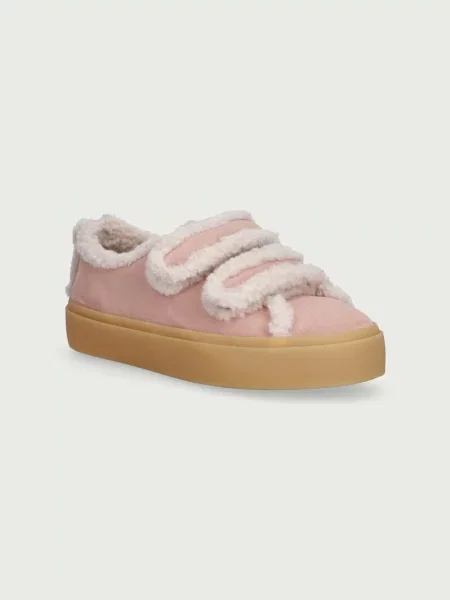 Inuikii SHEARLING LOW VELCRO PASTELLE sneakers detské semišové ružová