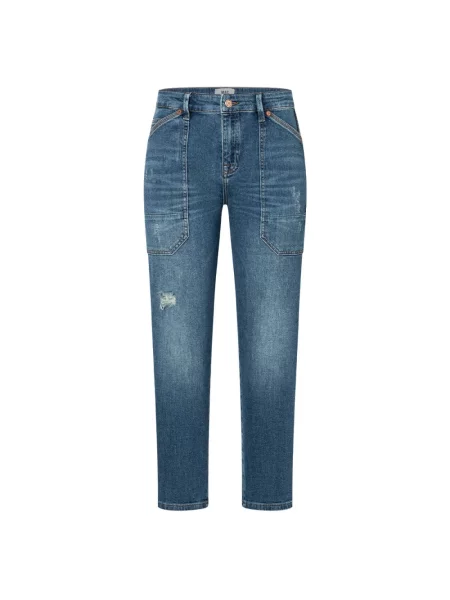 Jeansy o kroju baggy fit z 5 model ‘Iowa’ Mac niebieskie