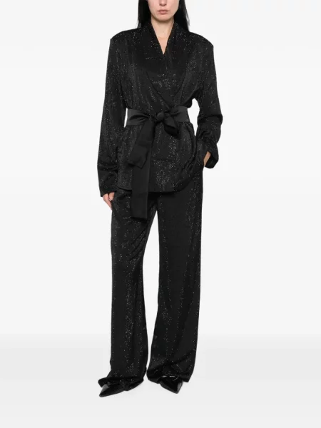 Pantaloni Twenty Fourhaitch din satin negru