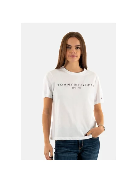 Tommy Hilfiger Tričko Logo biela