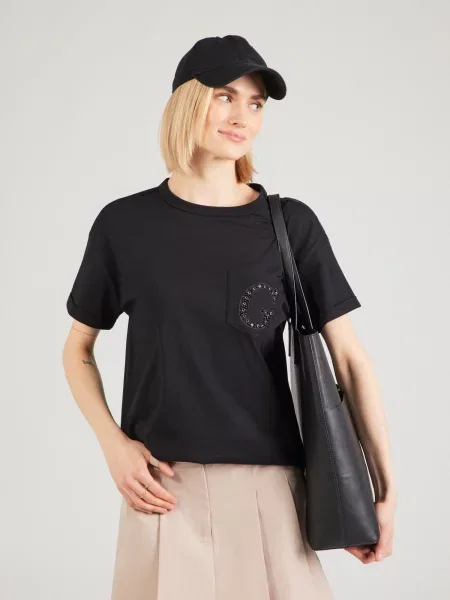 Majica Guess s kratkimi rokavi črna