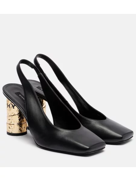 Pantofi cu toc Givenchy din piele slingback negru