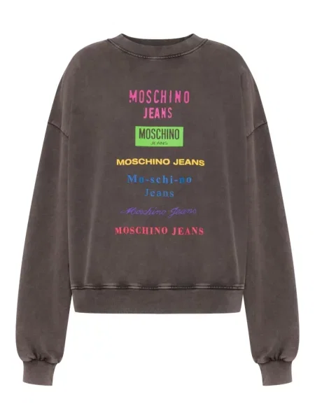 Bluza Moschino Jeans z nadrukiem szara