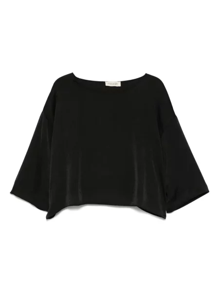 Tricou Moutaki din satin negru