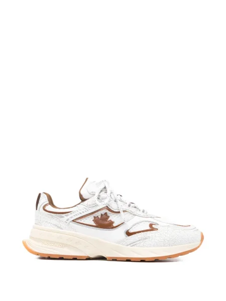 Sneakerși Dsquared2 cu șireturi din dantelă alb