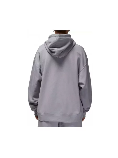 Sweter Jordan polarowy z kapturem szary
