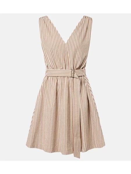Rochie Brunello Cucinelli cu dungi bej