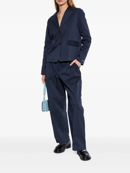 Pantaloni Maison Kitsune cu dungi albastru