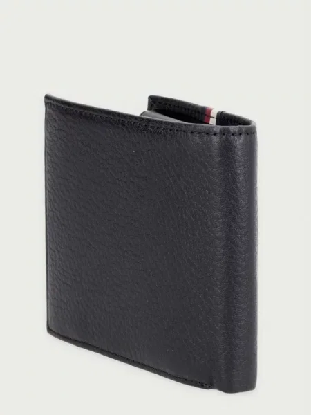 TOMMY HILFIGER Portofel TH PREM LEA' negru