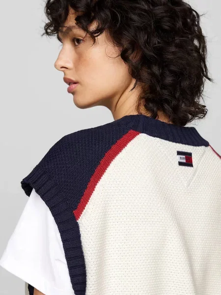 Дитячий джинсовий жилет Tommy Jeans білий