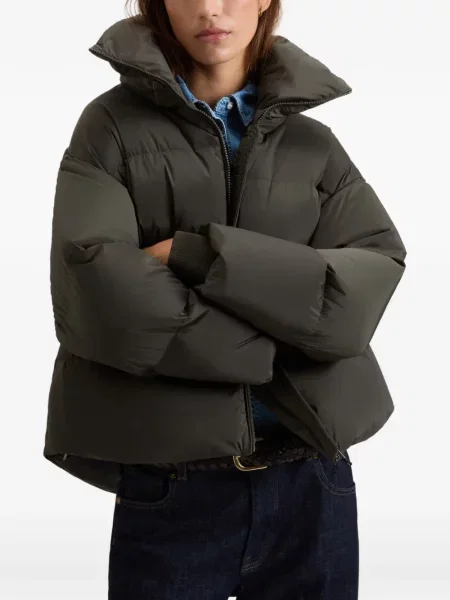 Matlasat geacă cu puf Woolrich verde