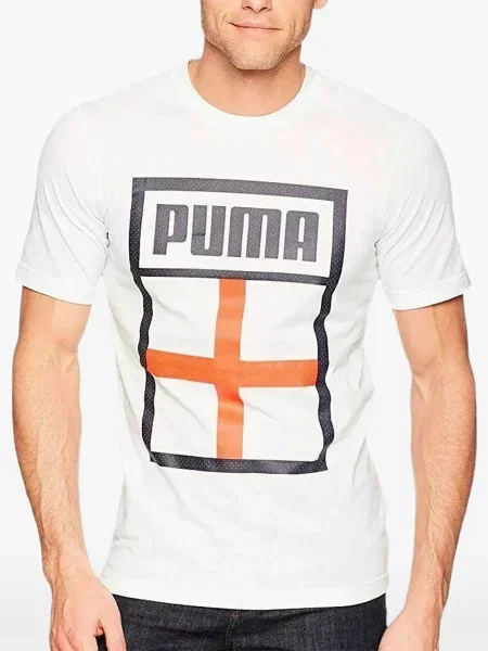 Fotbal tricou Puma cu imagine alb