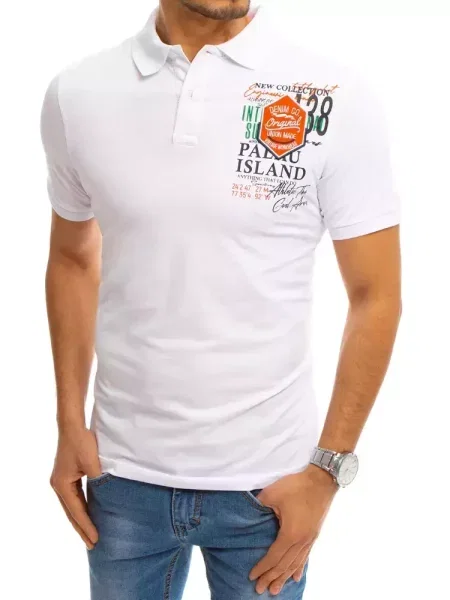 Tricou polo Dstreet alb